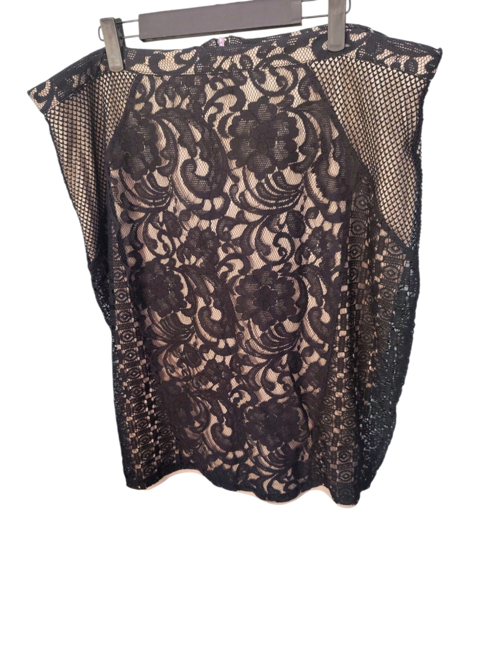 Mossimo Supply Co. Black Floral Lace Overlay Tunic